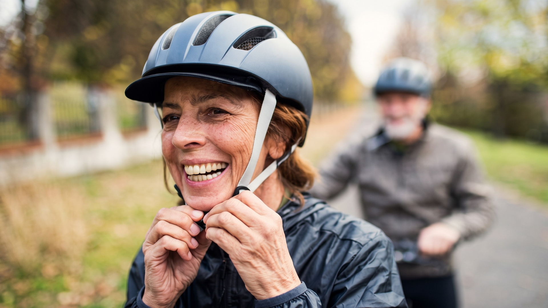mujer en bicicleta